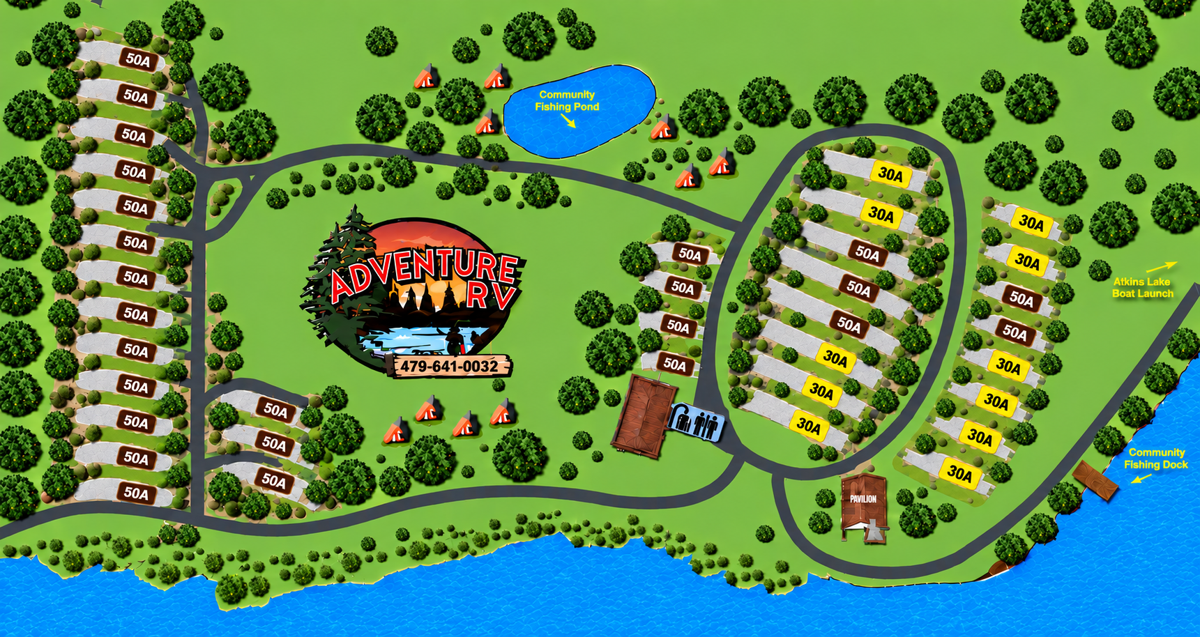 Adventure RV Park map