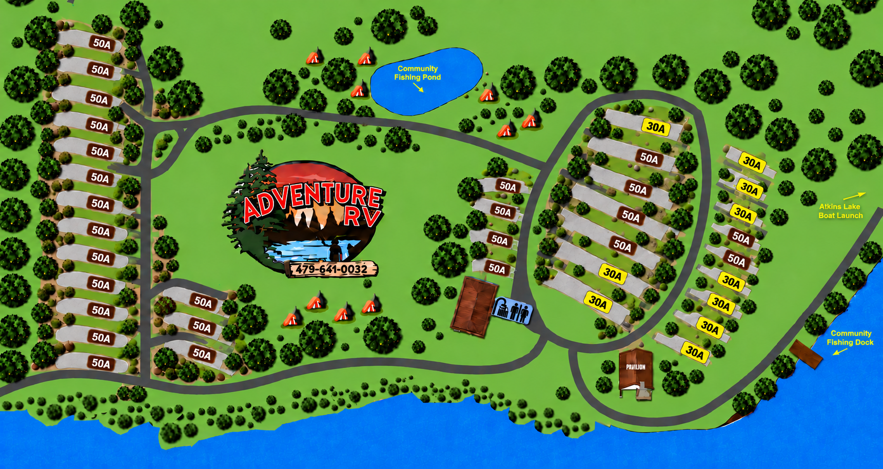 Adventure RV Park map