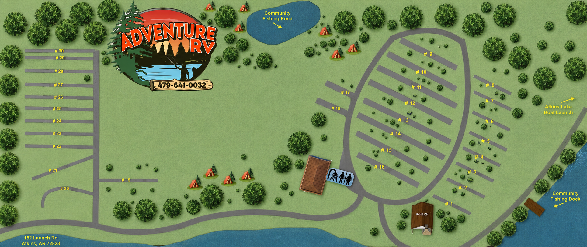 Adventure RV Park map